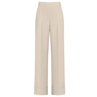 Marella Pantalones Anchos Emmfiesta - Trousers - Mujer - Beige - 2XS