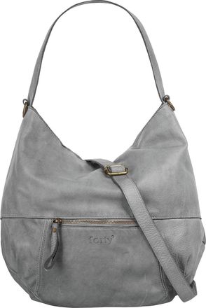 Forty Degrees Shopper FORTY, Damen, Gr. B/H/T: 35cm x 30cm x 14cm onesize, grau, Leder, leicht gl&auml;nzend, unifarben, Taschen Shopper, echt Leder, Made in Italy