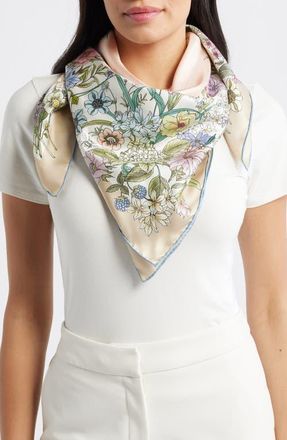 Echo Summer Bounty Series Silk Square Scarf in Pebble at Nordstrom