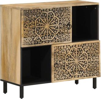 vidaXL Side Cabinet 80x33x75 cm Solid Wood Mango vidaXL