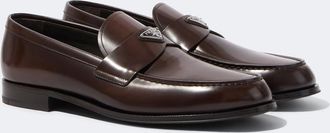 Prada Logo leather loafers