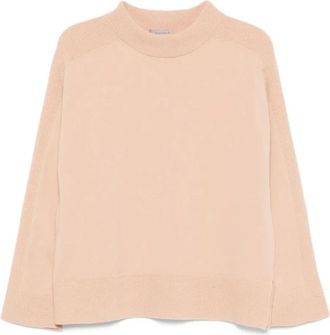 D.exterior Beige Wolmix Crew-Neck Sweater - Dames - Coltruien - Beige - M - Wol - Truien & Vesten
