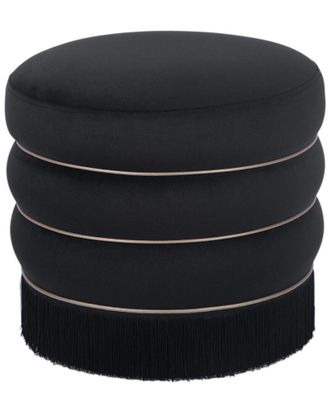 TOV Furniture Lakka Velvet Ottoman