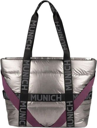 Munich Glossy Shopper Chrome - Dames - Shoppers - Grijs - ONE Size - Tassen