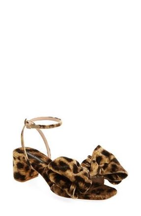 Loeffler Randall Carmen Ankle Strap Sandal in Leopard at Nordstrom Rack, Size 7