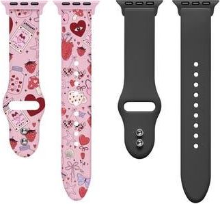 Posh Tech 2-Pack Silicone Apple Watch Watchbands in Assorted at Nordstrom Rack
