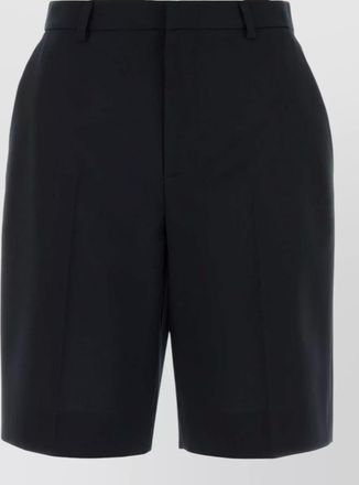 Gucci tailored wool shorts belt loops pleats