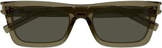Saint Laurent SL461BETTY022 Acetate Rectangle Sunglasses - Brown