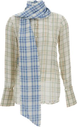 Acne Studios Lightweight Semi-Sheer Plaid Shirt