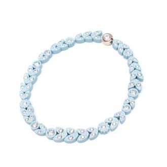 Bottega Veneta Pastel Blue Crystal Embellished Necklace