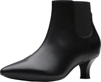 Clarks Womens Kepley Erin Fashion Boot, Black Leather 1, 2.5 UK