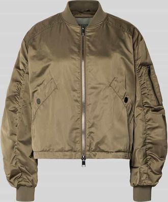 Beaumont Amsterdam Boxy Fit Jacke mit Zweiwege-Rei&szlig;verschluss Modell JODY in Oliv, Gr&ouml;&szlig;e 34