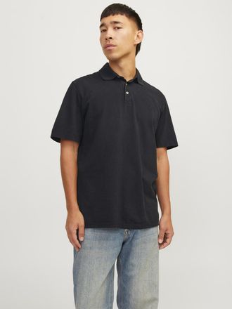 Jack & Jones Poloshirt JACK & JONES JPRCCWILLIAM WASH SS POLO SN, Herren, Gr. S, schwarz, Jersey, Obermaterial: 100% Baumwolle, unifarben, regular fit, Shirts Polo