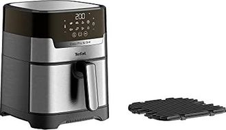 T-fal Ey505d Easy Fry & Grill Freidora De Aire Caliente, Tecnolog&iacute;a 2 En 1 (air Fryer Y Grill), Pantalla Digital, 4,2 Litros Para 6 Porciones, 8 Programas D