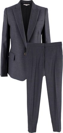 Stella McCartney Charcoal Grey Single Breasted Wool Blazer and Trouser Suit Size XXS