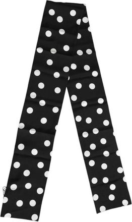 Dolce & Gabbana Pa&ntilde;uelo de Seda Cl&aacute;sico de Lunares - Accessories - Mujer - Negro - ONE SIZE