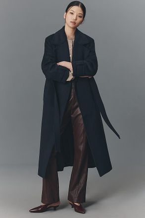 Aligne George Wool Blend Wrap Coat Jacket