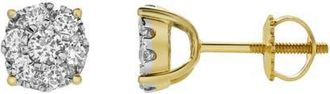 LuvMyJewelry Arc 14K Yellow Gold Cluster Lab Grown Diamond Unisex Earrings - 0.5 Cts at Nordstrom