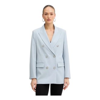 Pinko Pinko, Dames, Jassen, Blauw, Maat: S Viscose