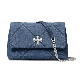 Tory Burch Dames, Tassen, Blauw, Maat: ONE Size Katoen