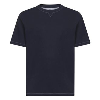 Brunello Cucinelli Brunello Cucinelli, T-Shirts, male, Blue, Size: 2XL Brunello Cucinelli T-shirts and Polos