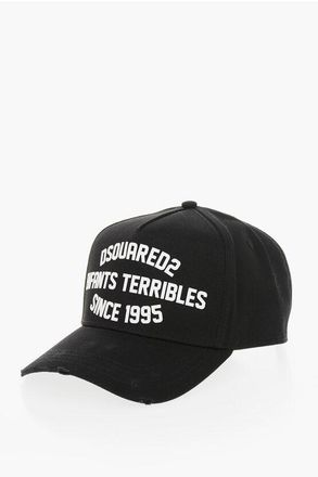 Dsquared2 Cotton Gabardine Baseball Cap ENFANTS TERRIBLES with Embosse size One