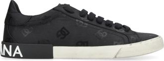Dolce & Gabbana Portofino Vintage Sneakers - Heren - Sneakers - Zwart - 40 EU - Leer - Schoenen