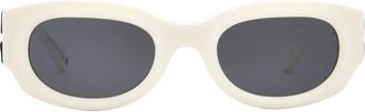 Off-white PALMER Dark Grey Oval Unisex Sunglasses OERI14E 0107 52