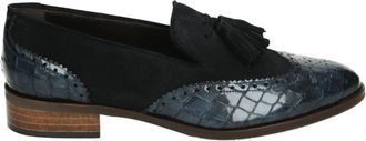 Pertini Blauwe Instappers met G Breedte - Dames - Loafers - Blauw - 41 EU - Schoenen