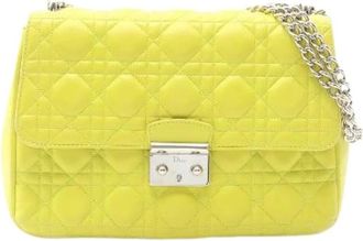 Dior Pre-owned New Lock Borsa a Spalla in Pelle Cannage - - Pre-owned - Donna - Giallo - ONE SIZE