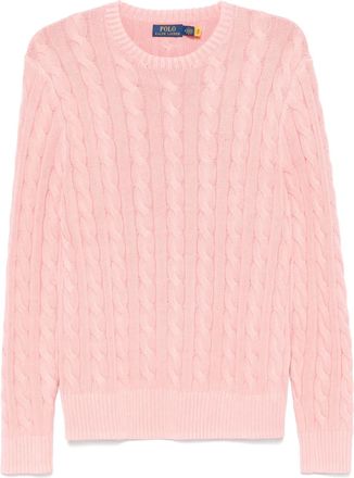 Polo Ralph Lauren Maglione con lavorazione intrecciata - Rosa