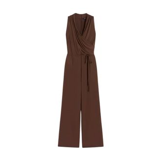 Max Mara Jumpsuits, female, Brown, Size: XS Wkdtropico Jumpsuit