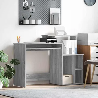 vidaXL Scrivania Con Storage Grigio Sonoma 120.5 X 44 X 88.5 Cm - Vidaxl