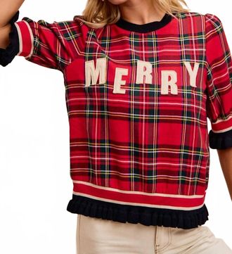 Bibi Merry Patches Top In Plaid