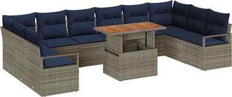 vidaXL Conjunto De Sof&aacute;s De Jard&iacute;n 11 Uds. 10-n&uacute;mero De Plazas Vidaxl
