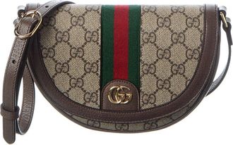 Gucci Ophidia Mini Gg Supreme Canvas & Leather Shoulder Bag