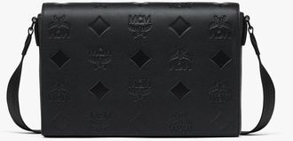 MCM Klassik Messenger In Maxi Monogram Leather