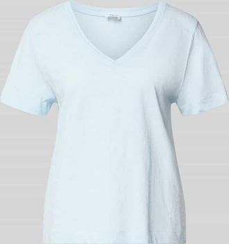 s.Oliver Red Label Relaxed Fit T-Shirt aus reiner Baumwolle in Hellblau, Gr&ouml;&szlig;e 34