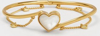 Charles & Keith Annalise Heart Stone Chain-Link Bracelet