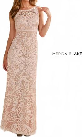 Montage by Mon Cheri Tulle Slim A-Line Gown In Petal