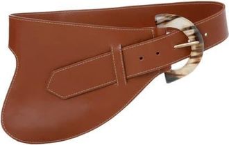 Adriana Castro La Jefa Leather Belt in Marron at Nordstrom, Size Medium