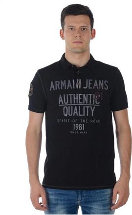 Armani Jeans Polo Shirts - Heren - Polos - Zwart - L - Katoen - Tops