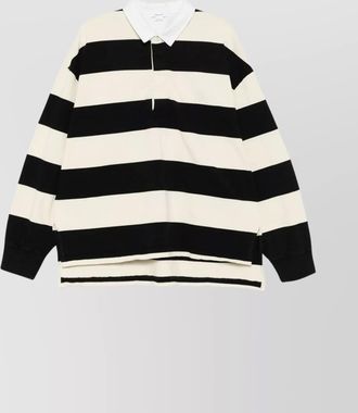 Alexander McQueen striped long sleeve rugby polo shirt