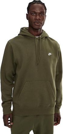 Nike Club Fleece Pullover Hoodie Mens Clothing Medium Olive/Medium Olive/White : 2XL, Cotton/Polyester