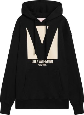 Valentino Garavani Chez Valentino hoodie - Dames - Hoodies - Zwart - XS - Katoen - Hoodies & sweatvesten