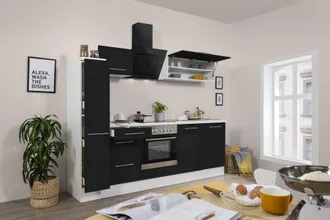 Respekta Cucina Blocco Cucina Blocco Cucina Bianco Nero Amanda 240 Cm Respekta Premium