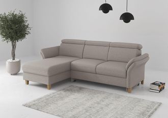 HOME AFFAIRE Ecksofa »Glendale, L-Form« inkl. Kopfteilverstellung, wahlweise mit Vorziehsitz und Bettkasten