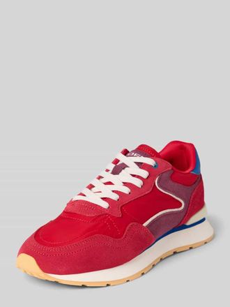 Hoff Sneaker aus Leder-Mix mit Logo-Detail Modell City in Rot, Gr&ouml;&szlig;e 36