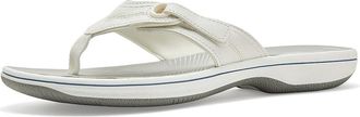Clarks Breeze Reyna Womens Sandals White Synthetic : 10 B - Medium