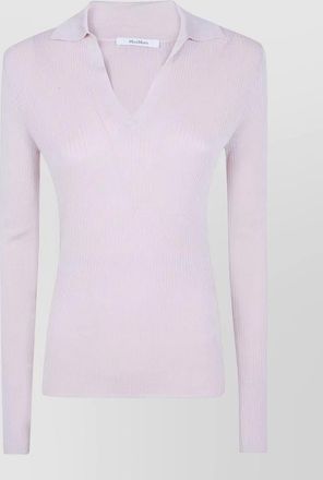 Max Mara silk cashmere ribbed polo shirt